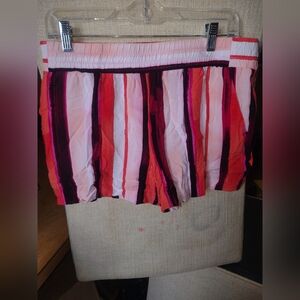 Striped Pink & Red Women’s Bermuda Shorts